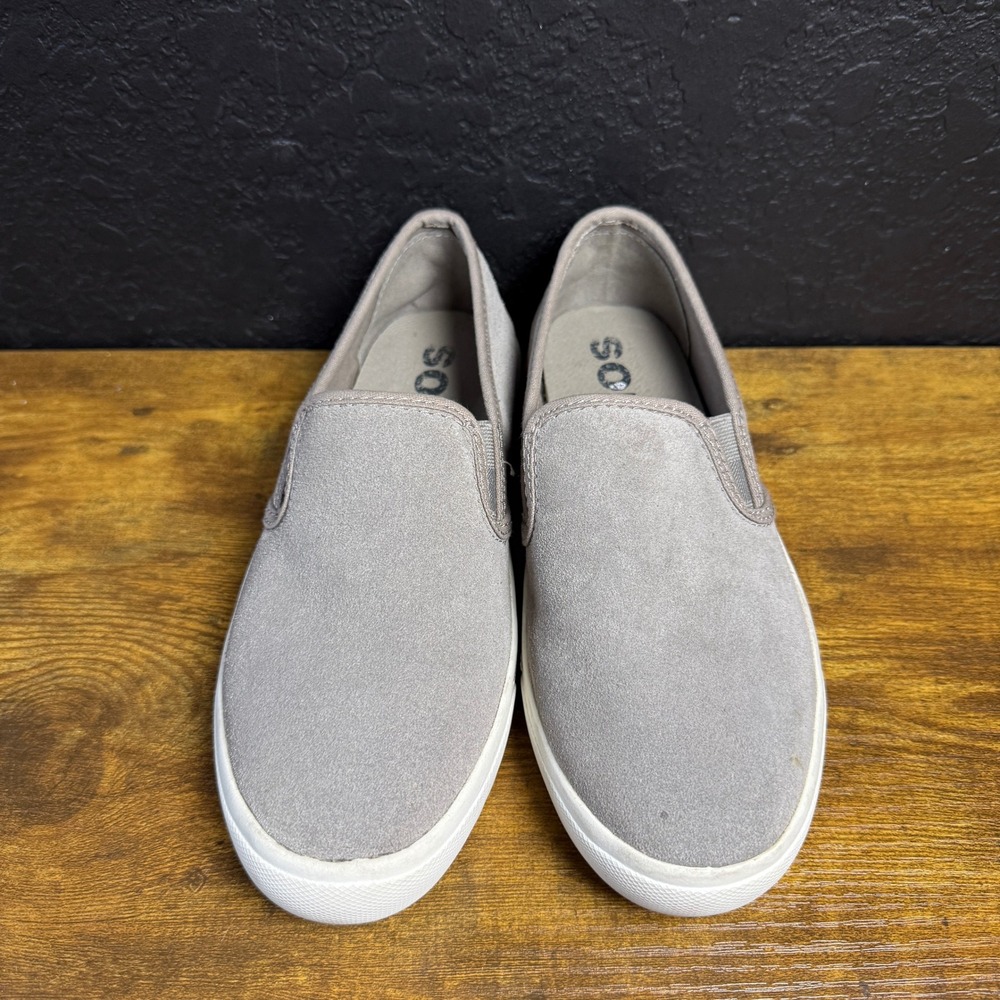 Sorel Ella NL2873-005 Ash Brown Suede Slip On Sneakers Womens 6.5 - Picture 2 of 7